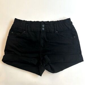 Indigo Rein Black Stretchy Jean Women Shorts
